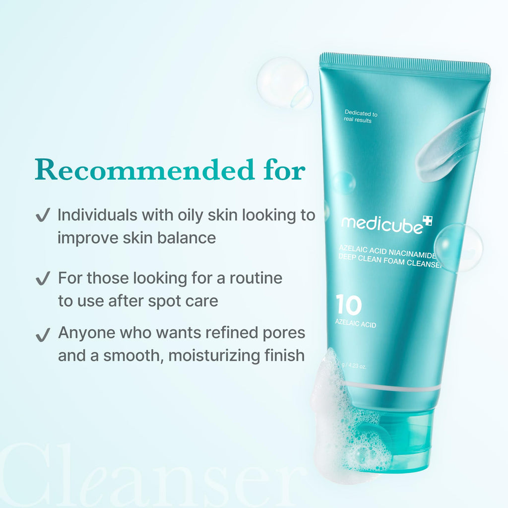 medicube Facial Cleanser Zero Pore Capsule Cleansing Foam | Daily Gentle Cleanser for Skin Texture, Blackhead & Pore Care | AHA, BHA & PHA for Deep Cleansing | Korean Skincare, 4.23 oz
