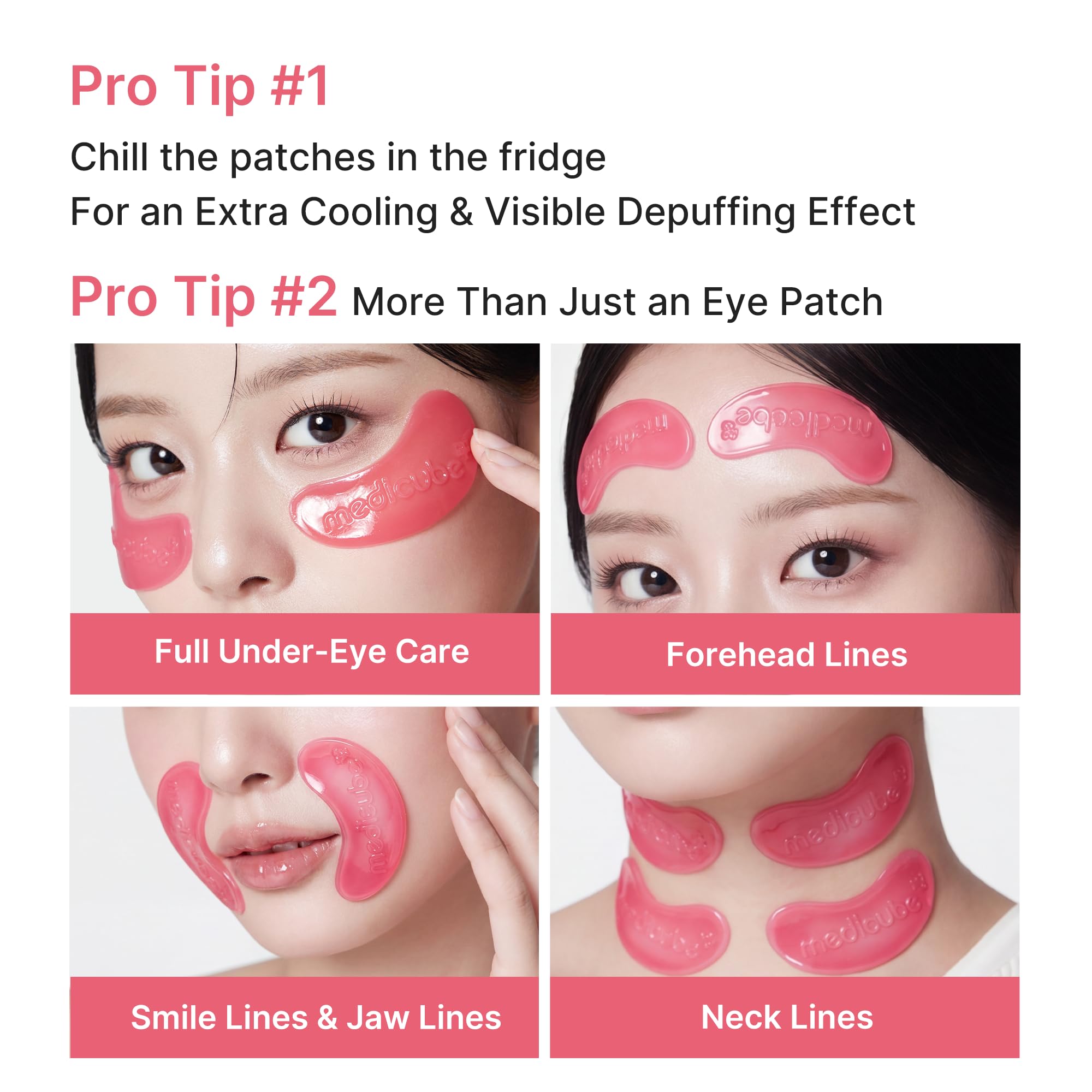 medicube PDRN Pink Collagen Jelly Eye Mask | Hydrogel Eye Patches with PDRN, Collagen, NAD | Refreshing for Puffy, Tired Eyes | Firming for Look of Wrinkles, Fine Lines | Korean Skincare (50 Pairs)