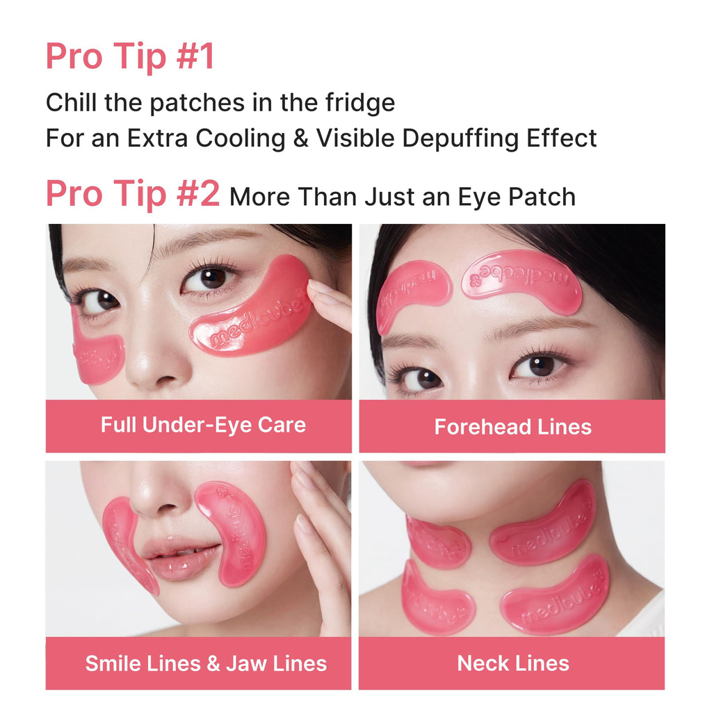 medicube PDRN Pink Collagen Jelly Eye Mask | Hydrogel Eye Patches with PDRN, Collagen, NAD | Refreshing for Puffy, Tired Eyes | Firming for Look of Wrinkles, Fine Lines | Korean Skincare (50 Pairs)