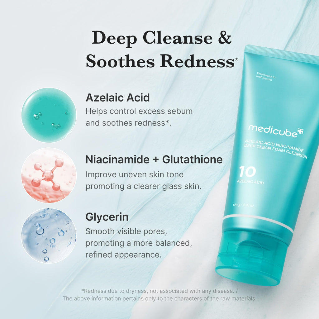 medicube Facial Cleanser Zero Pore Capsule Cleansing Foam | Daily Gentle Cleanser for Skin Texture, Blackhead & Pore Care | AHA, BHA & PHA for Deep Cleansing | Korean Skincare, 4.23 oz