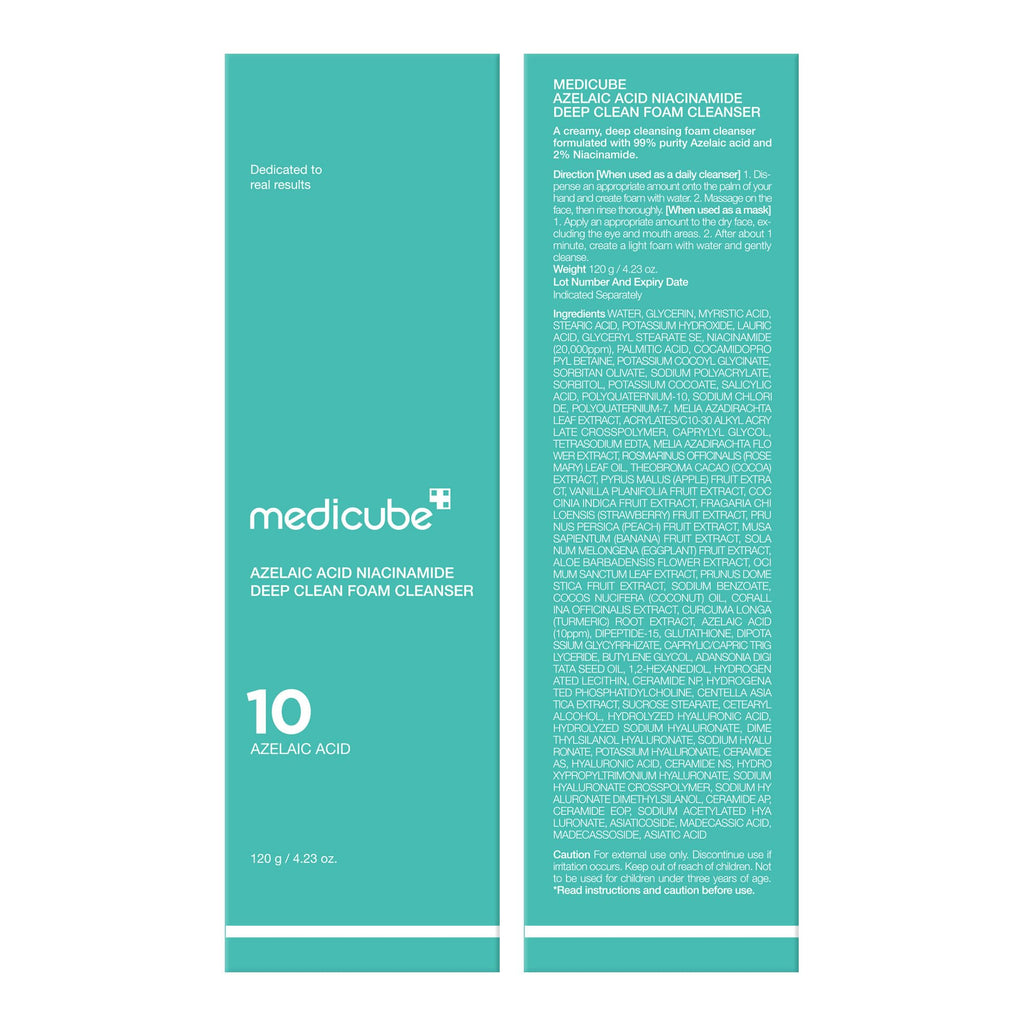 medicube Facial Cleanser Zero Pore Capsule Cleansing Foam | Daily Gentle Cleanser for Skin Texture, Blackhead & Pore Care | AHA, BHA & PHA for Deep Cleansing | Korean Skincare, 4.23 oz